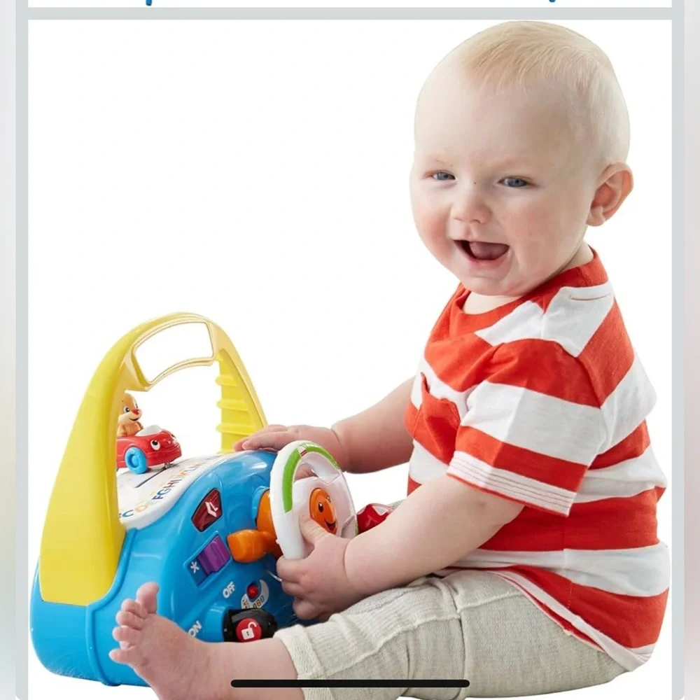 Fisher-Price Colorful Steering Wheel Toy - Blue, Yellow, Red